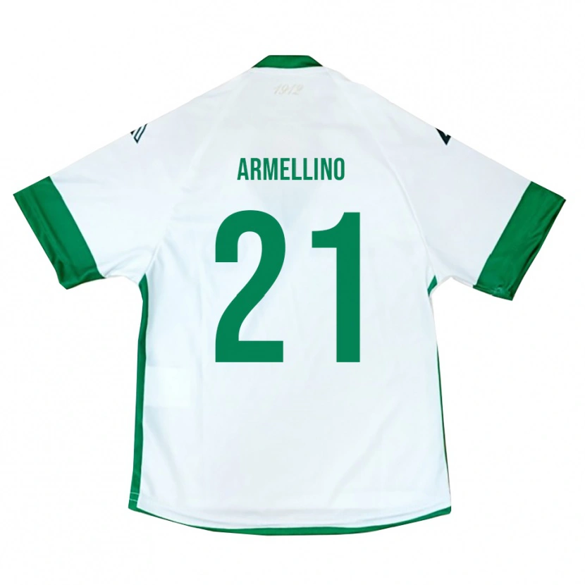 Danxen Hombre Camiseta Marco Armellino #21 Blanco Verde Azul 2ª Equipación 2025/26 La Camisa México