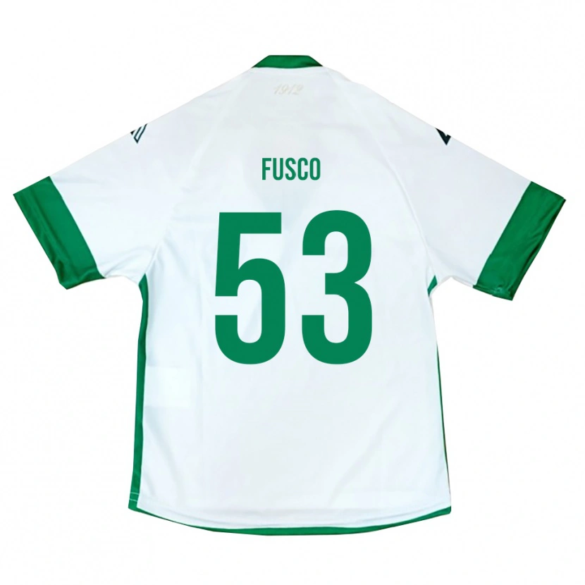 Danxen Hombre Camiseta Salvatore Fusco #53 Blanco Verde Azul 2ª Equipación 2025/26 La Camisa México