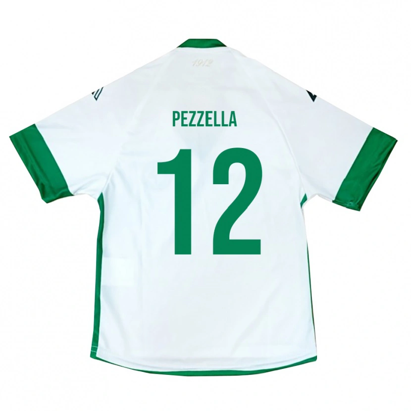 Danxen Hombre Camiseta Giuseppe Pezzella #12 Blanco Verde Azul 2ª Equipación 2025/26 La Camisa México