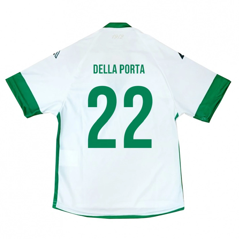 Danxen Hombre Camiseta Simone Della Porta #22 Blanco Verde Azul 2ª Equipación 2025/26 La Camisa México