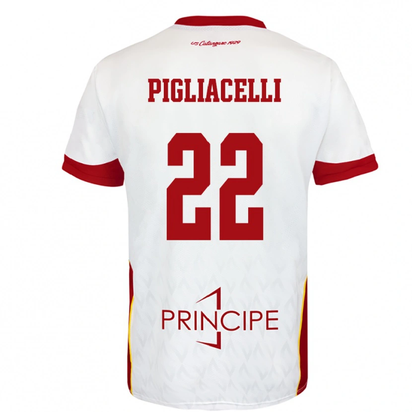 Danxen Hombre Camiseta Mirko Pigliacelli #22 Blanco Rojo 2ª Equipación 2025/26 La Camisa México