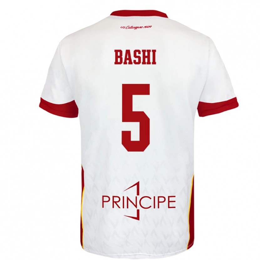 Danxen Hombre Camiseta Ervin Bashi #5 Blanco Rojo 2ª Equipación 2025/26 La Camisa México