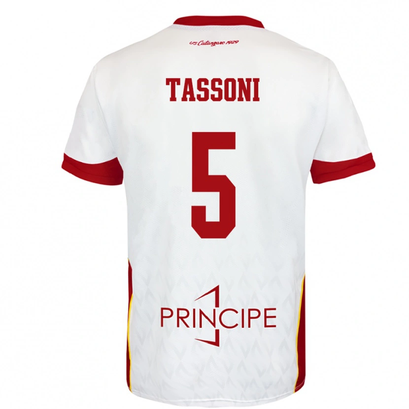 Danxen Hombre Camiseta Raul Tassoni #5 Blanco Rojo 2ª Equipación 2025/26 La Camisa México