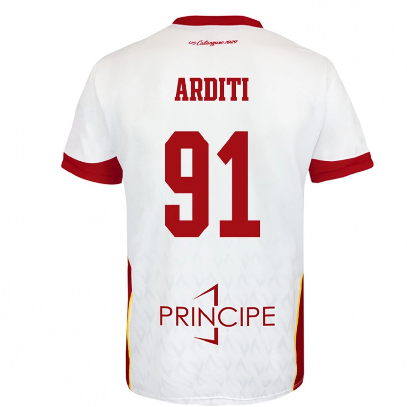 Danxen Hombre Camiseta Gabriel Arditi #91 Blanco Rojo 2ª Equipación 2025/26 La Camisa México