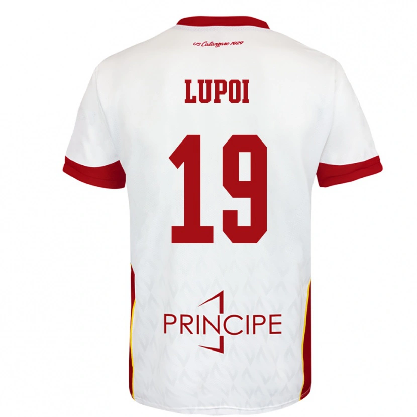 Danxen Hombre Camiseta Daniele Lupoi #19 Blanco Rojo 2ª Equipación 2025/26 La Camisa México