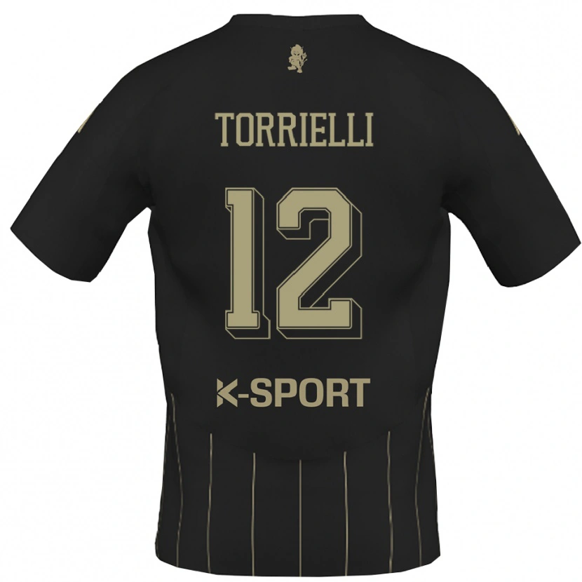 Danxen Hombre Camiseta Edoardo Torrielli #12 Gris Blanco 2ª Equipación 2025/26 La Camisa México