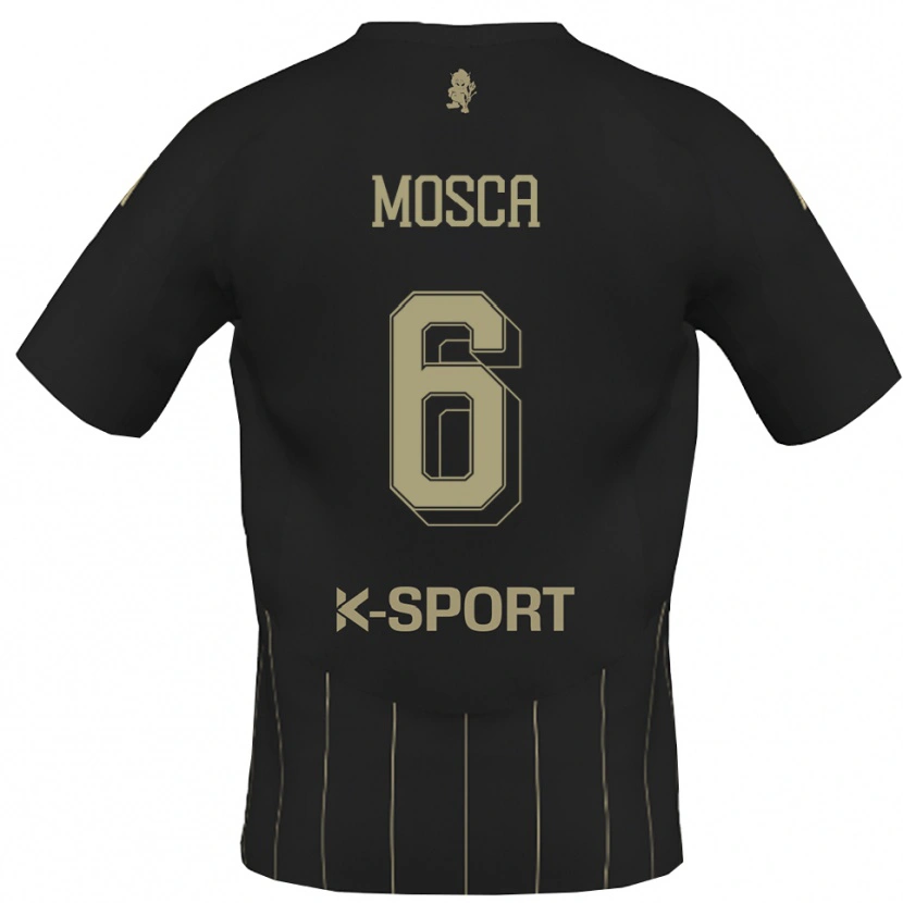 Danxen Hombre Camiseta Giulio Mosca #6 Gris Blanco 2ª Equipación 2025/26 La Camisa México