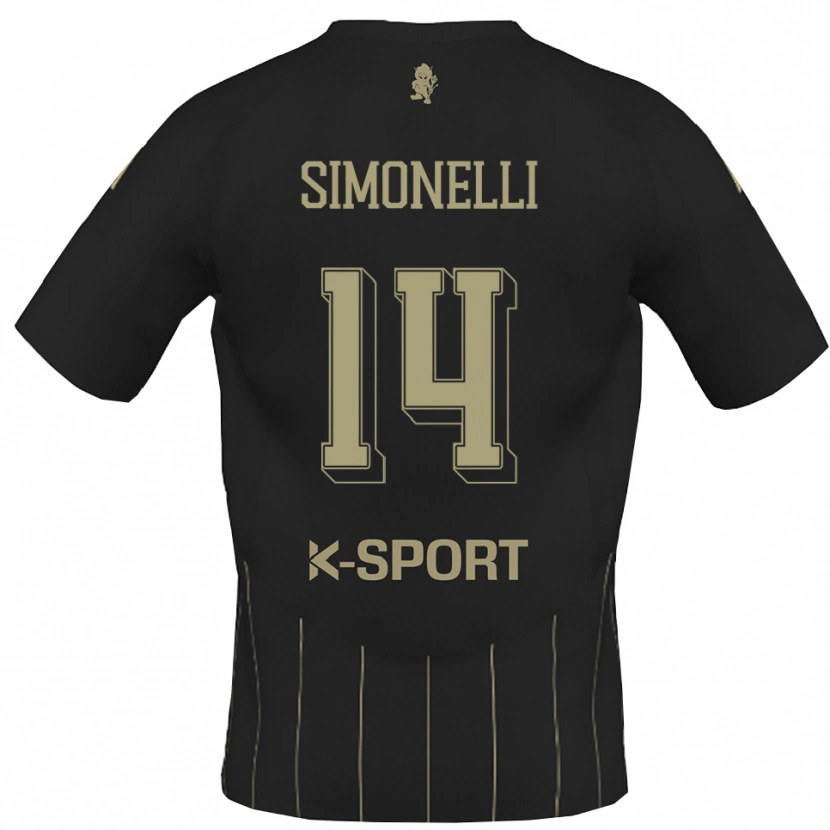 Danxen Hombre Camiseta Alessandro Simonelli #14 Gris Blanco 2ª Equipación 2025/26 La Camisa México