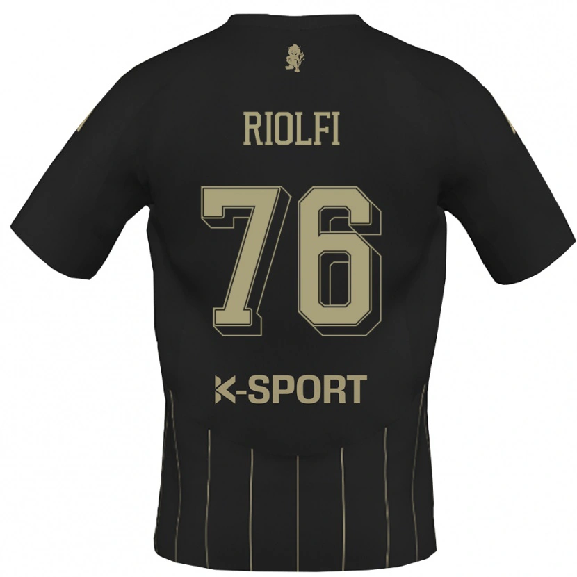 Danxen Hombre Camiseta Emanuele Riolfi #76 Gris Blanco 2ª Equipación 2025/26 La Camisa México