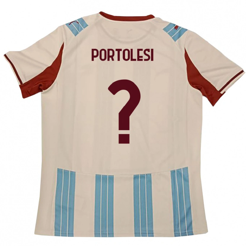 Danxen Hombre Camiseta Sebastien Portolesi #0 Azul Celeste Blanco 2ª Equipación 2025/26 La Camisa México