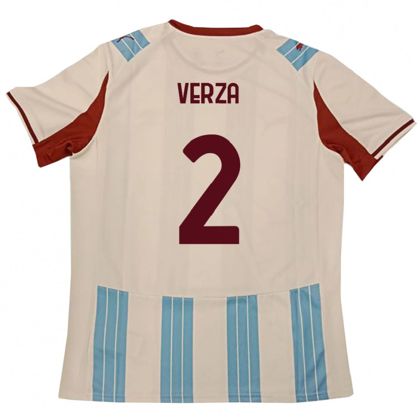 Danxen Hombre Camiseta Donatello Verza #2 Azul Celeste Blanco 2ª Equipación 2025/26 La Camisa México