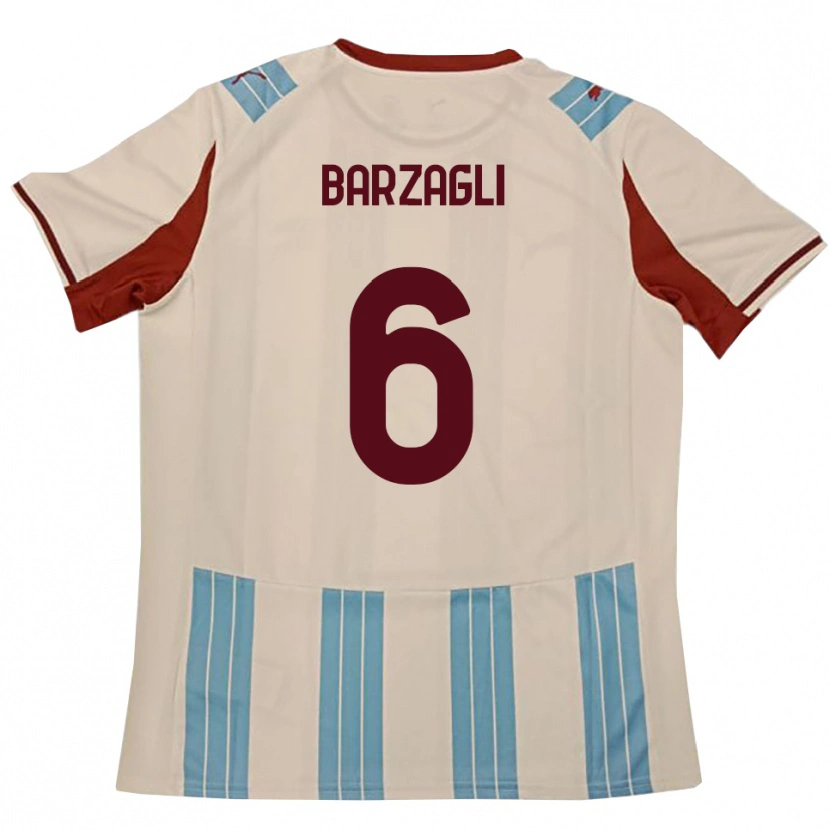 Danxen Hombre Camiseta Gabriele Barzagli #6 Azul Celeste Blanco 2ª Equipación 2025/26 La Camisa México
