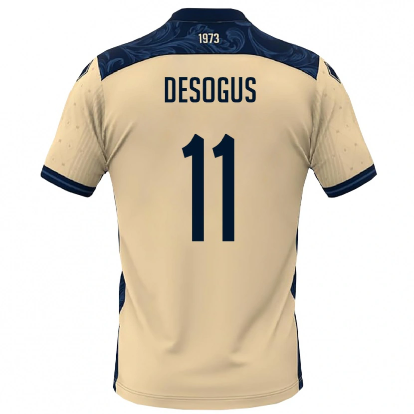 Danxen Hombre Camiseta Jacopo Desogus #11 Blanco Marino 2ª Equipación 2025/26 La Camisa México