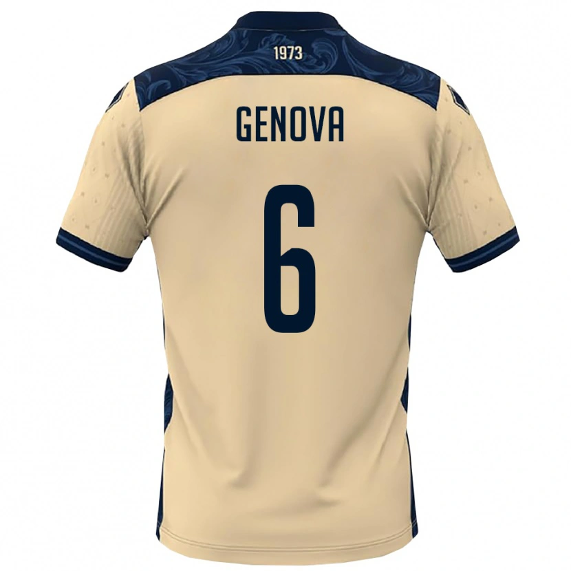 Danxen Hombre Camiseta Alessio Genova #6 Blanco Marino 2ª Equipación 2025/26 La Camisa México