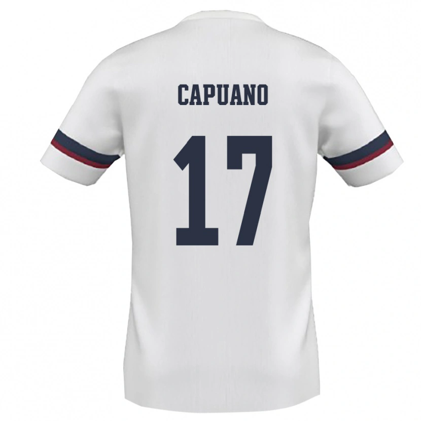 Danxen Hombre Camiseta Fedele Capuano #17 Blanco Rojo 2ª Equipación 2025/26 La Camisa México