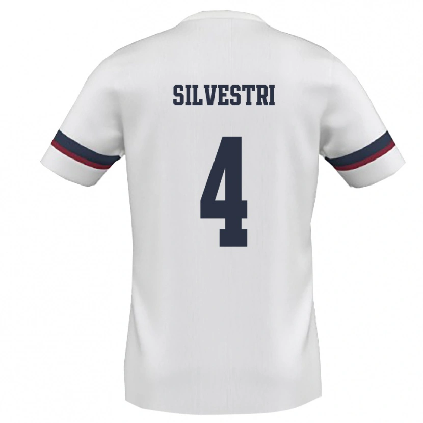 Danxen Hombre Camiseta Thomas Silvestri #4 Blanco Rojo 2ª Equipación 2025/26 La Camisa México