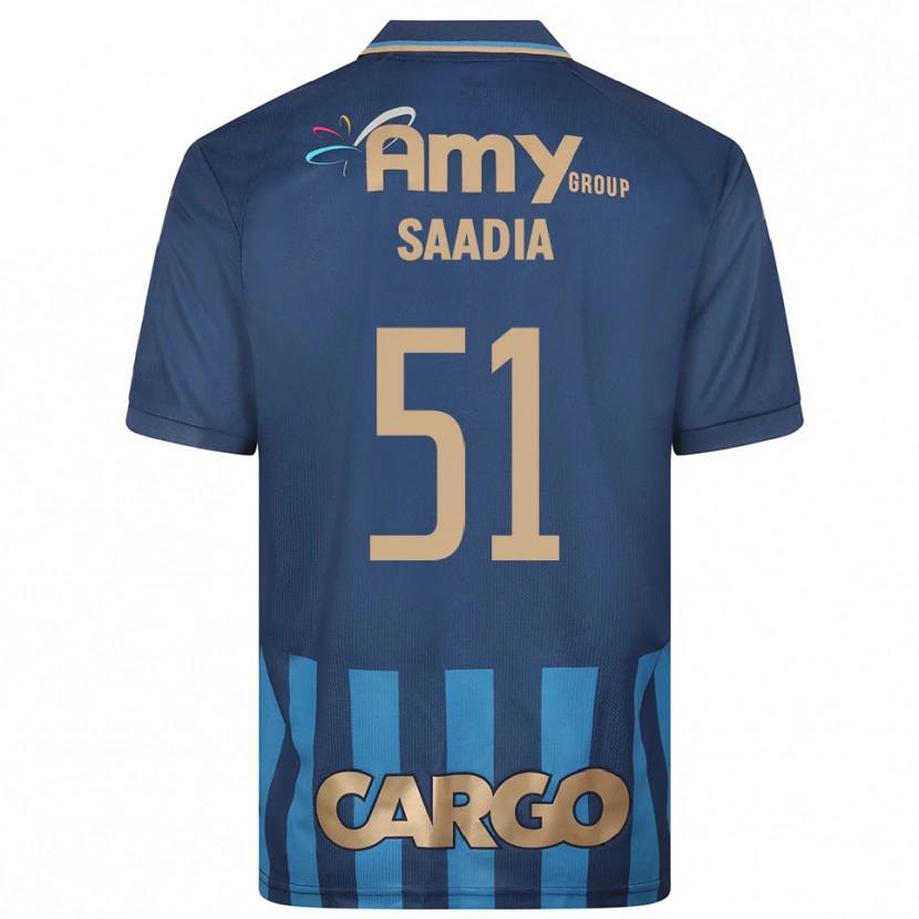 Danxen Hombre Camiseta Shalev Saadia #51 Azul Marino 2ª Equipación 2025/26 La Camisa México