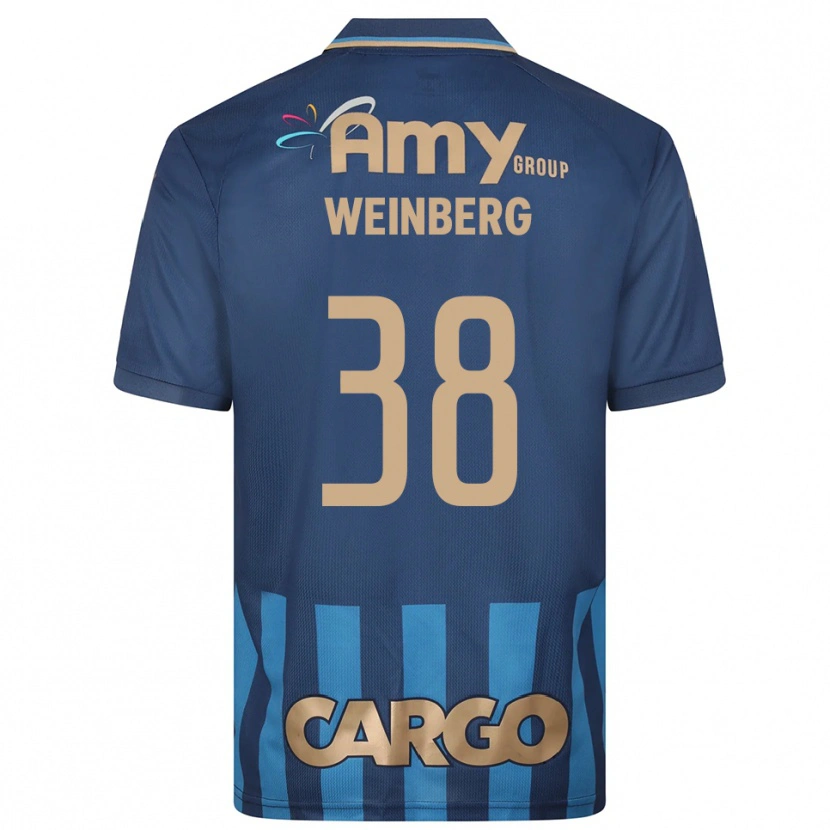 Danxen Hombre Camiseta Idan Weinberg #38 Azul Marino 2ª Equipación 2025/26 La Camisa México