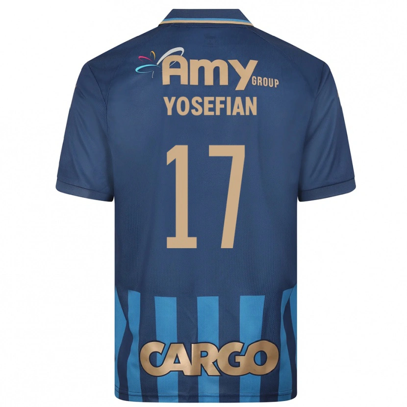 Danxen Hombre Camiseta Harel Yosefian #17 Azul Marino 2ª Equipación 2025/26 La Camisa México