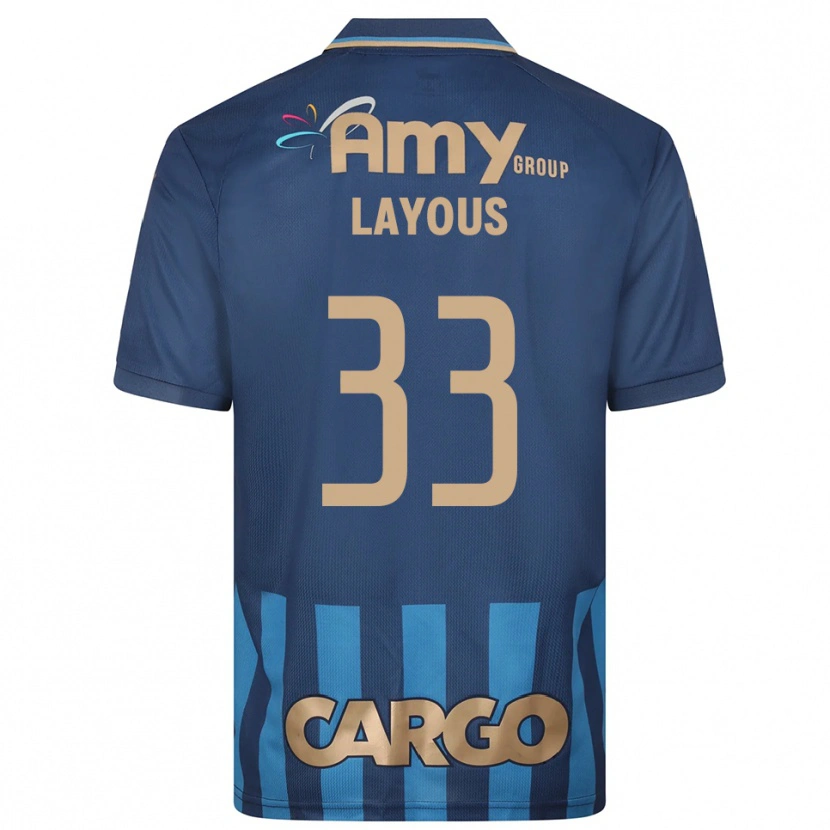 Danxen Hombre Camiseta Hisham Layous #33 Azul Marino 2ª Equipación 2025/26 La Camisa México
