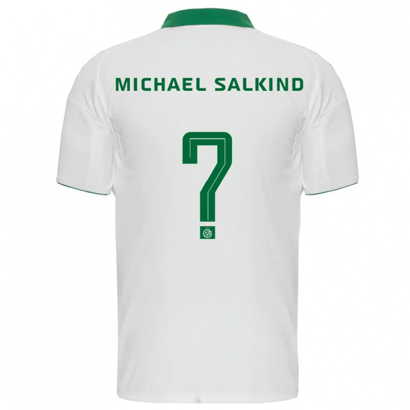 Danxen Hombre Camiseta Liav Michael Salkind #0 Blanco Verde 2ª Equipación 2025/26 La Camisa México