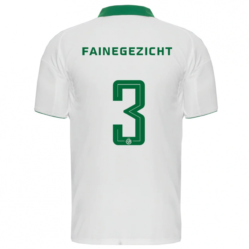 Danxen Hombre Camiseta Yinon Fainegezicht #3 Blanco Verde 2ª Equipación 2025/26 La Camisa México