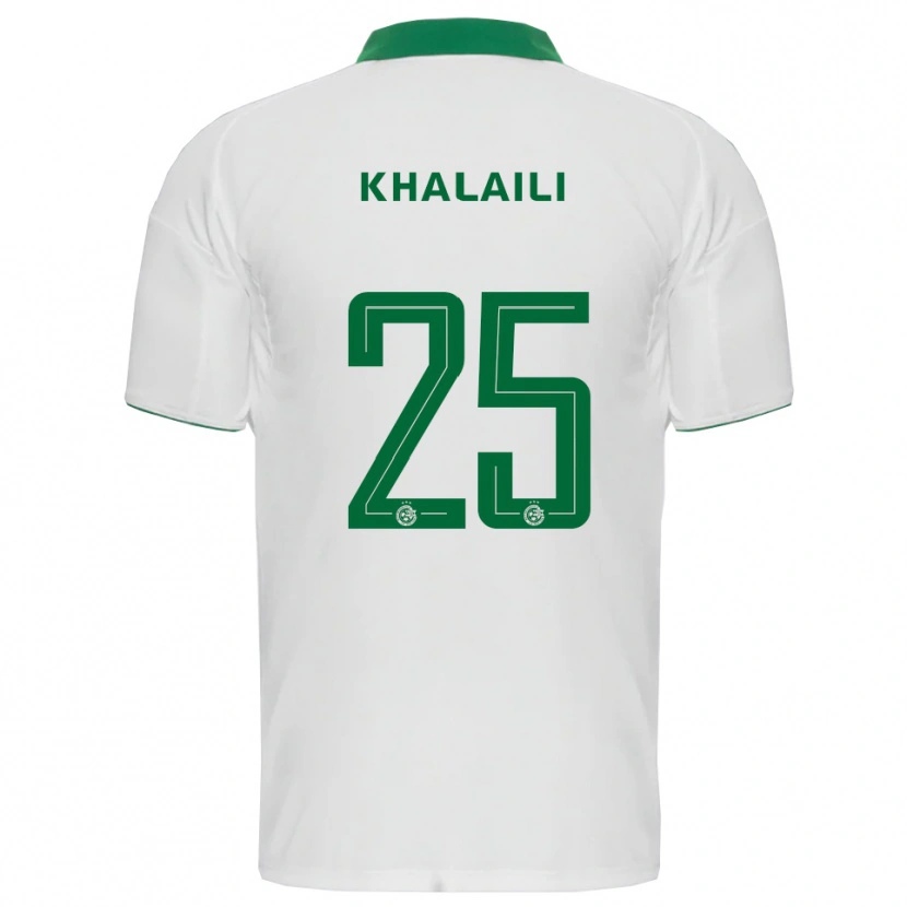 Danxen Hombre Camiseta Anan Khalaili #25 Blanco Verde 2ª Equipación 2025/26 La Camisa México