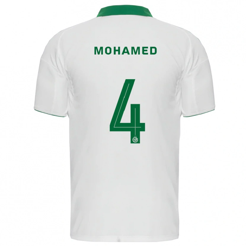 Danxen Hombre Camiseta Ali Mohamed #4 Blanco Verde 2ª Equipación 2025/26 La Camisa México