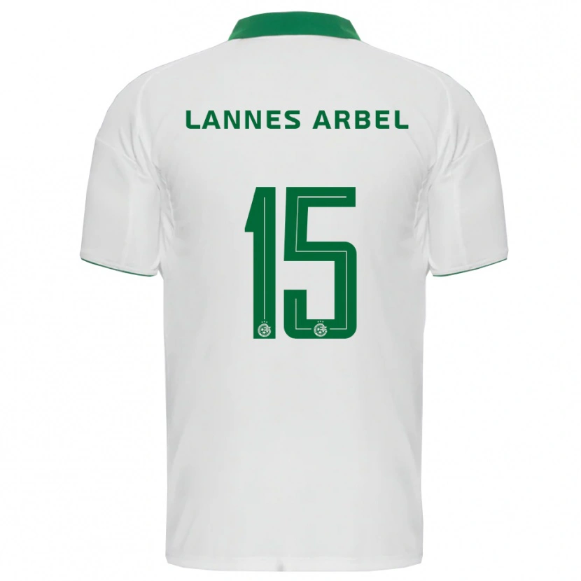 Danxen Hombre Camiseta Tomer Lannes Arbel #15 Blanco Verde 2ª Equipación 2025/26 La Camisa México