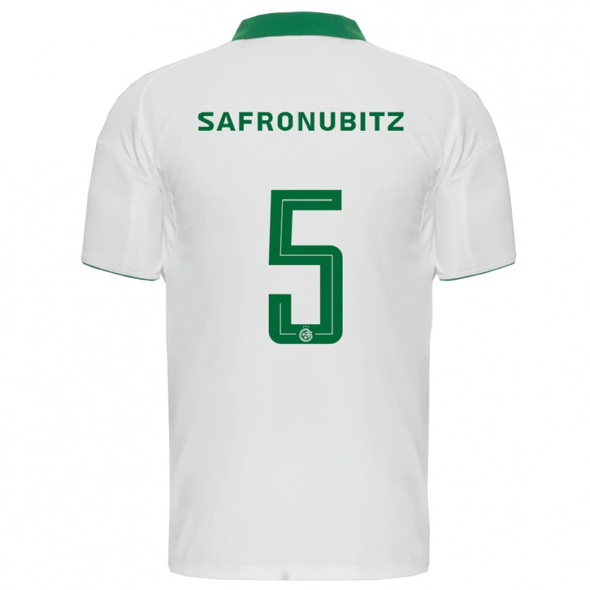 Danxen Hombre Camiseta Dan Safronubitz #5 Blanco Verde 2ª Equipación 2025/26 La Camisa México