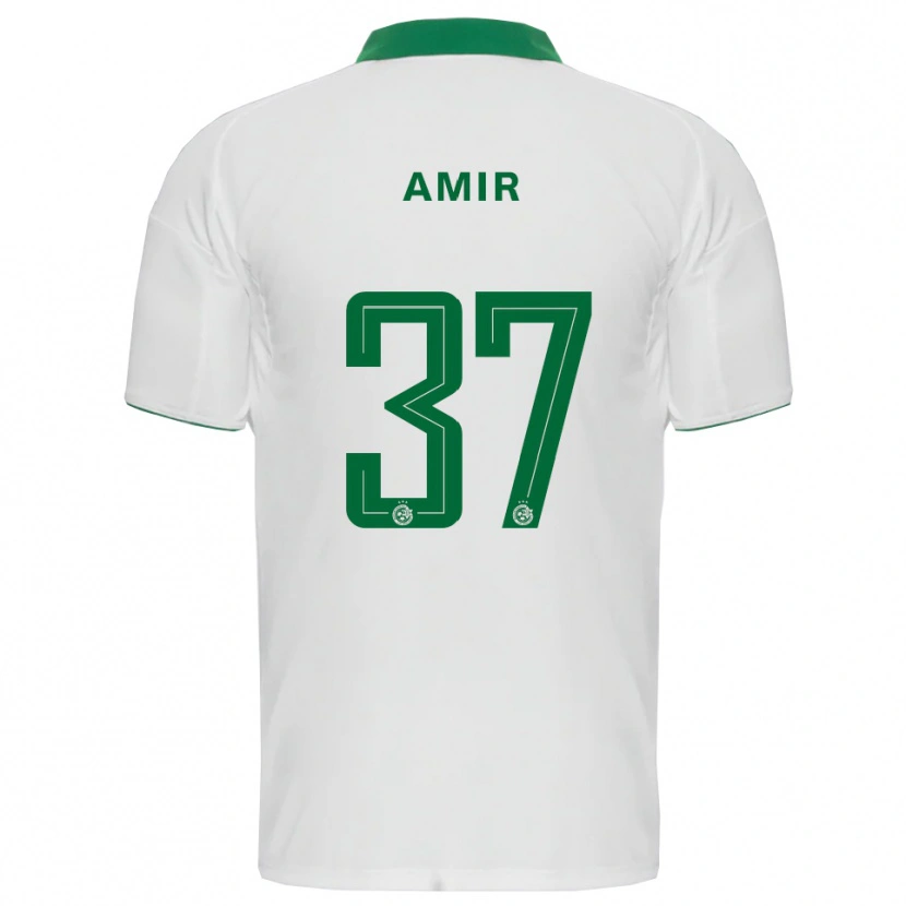 Danxen Hombre Camiseta Elad Amir #37 Blanco Verde 2ª Equipación 2025/26 La Camisa México
