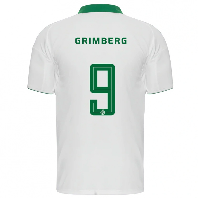 Danxen Hombre Camiseta Adam Grimberg #9 Blanco Verde 2ª Equipación 2025/26 La Camisa México