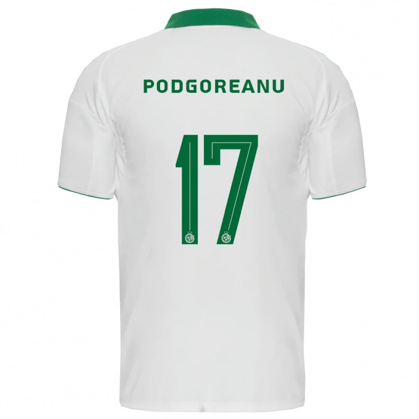 Danxen Hombre Camiseta Suf Podgoreanu #17 Blanco Verde 2ª Equipación 2025/26 La Camisa México