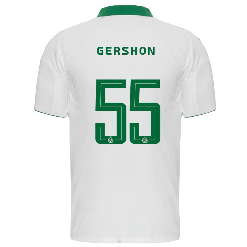 Danxen Hombre Camiseta Rami Gershon #55 Blanco Verde 2ª Equipación 2025/26 La Camisa México