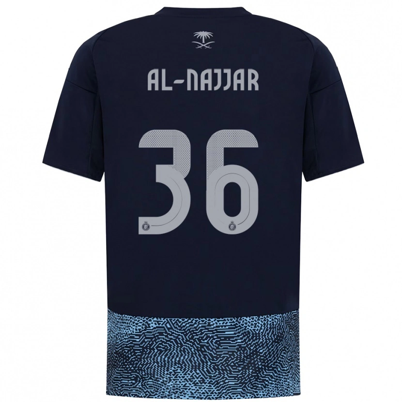 Danxen Hombre Camiseta Raghed Al-Najjar #36 Marino Azul Celeste 2ª Equipación 2025/26 La Camisa México