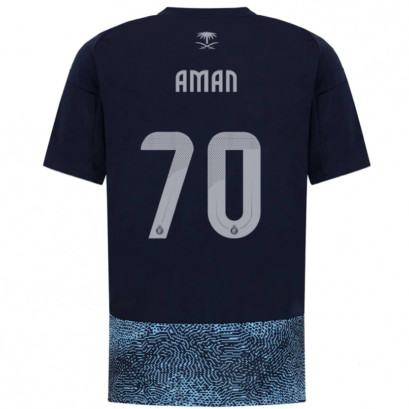 Danxen Hombre Camiseta Awad Aman #70 Marino Azul Celeste 2ª Equipación 2025/26 La Camisa México