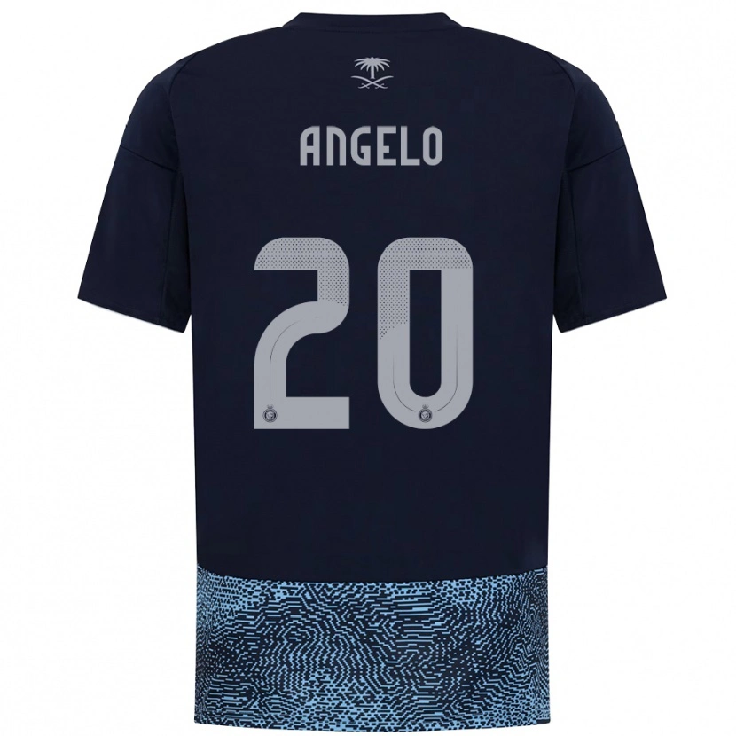 Danxen Hombre Camiseta Ângelo #20 Marino Azul Celeste 2ª Equipación 2025/26 La Camisa México