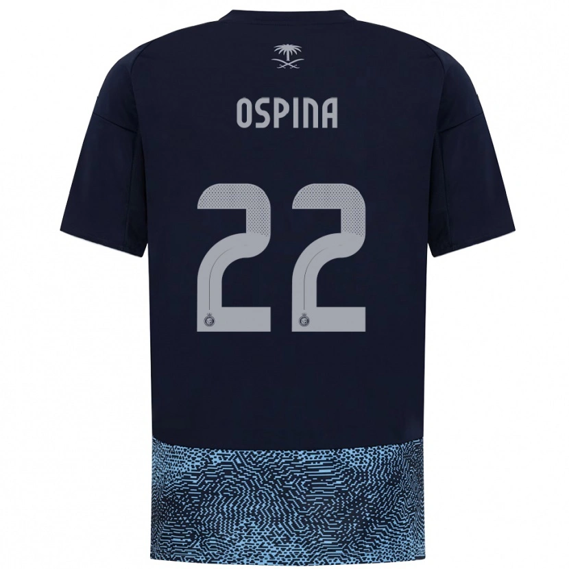 Danxen Hombre Camiseta David Ospina #22 Marino Azul Celeste 2ª Equipación 2025/26 La Camisa México