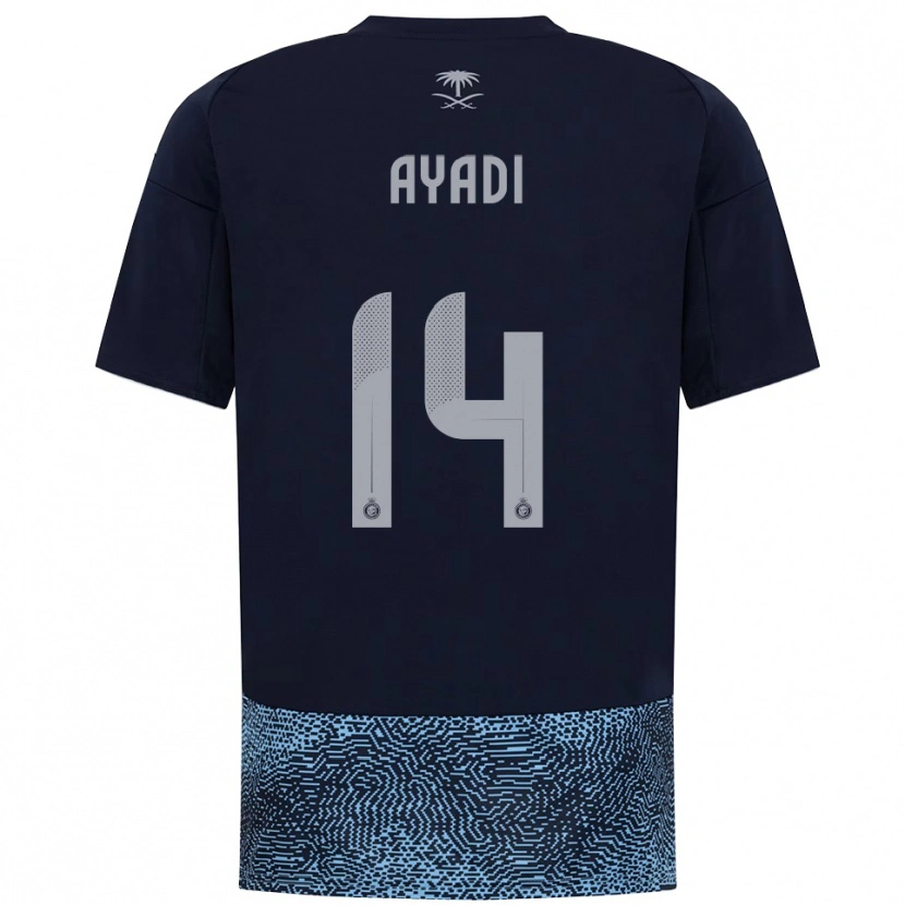 Danxen Hombre Camiseta Ghada Ayadi #14 Marino Azul Celeste 2ª Equipación 2025/26 La Camisa México