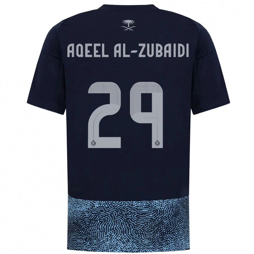 Danxen Hombre Camiseta Fahad Aqeel Al-Zubaidi #29 Marino Azul Celeste 2ª Equipación 2025/26 La Camisa México
