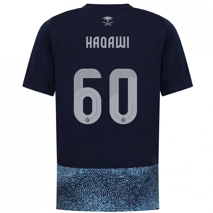 Danxen Hombre Camiseta Saad Haqawi #60 Marino Azul Celeste 2ª Equipación 2025/26 La Camisa México