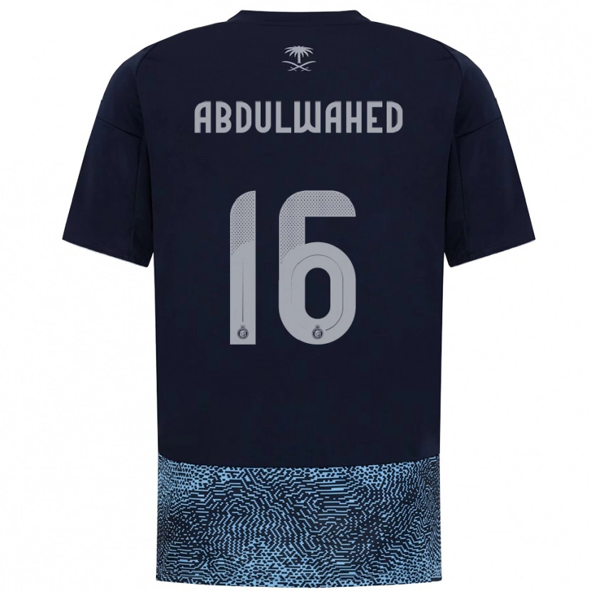 Danxen Hombre Camiseta Ghader Abdulwahed #16 Marino Azul Celeste 2ª Equipación 2025/26 La Camisa México