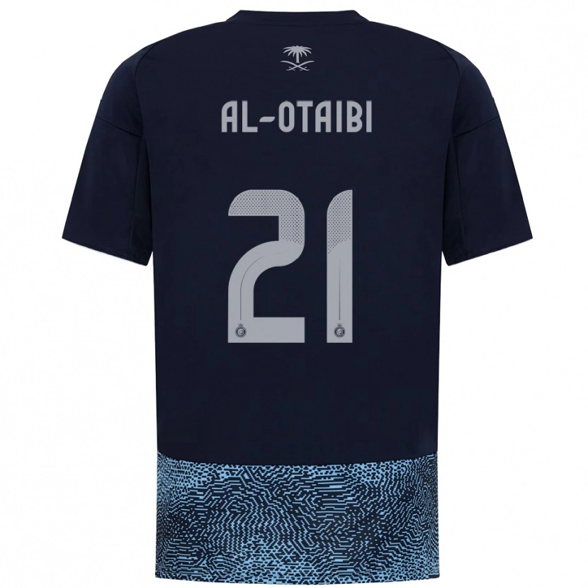 Danxen Hombre Camiseta Abdulrahman Al-Otaibi #21 Marino Azul Celeste 2ª Equipación 2025/26 La Camisa México