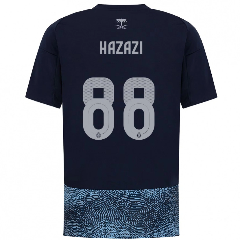 Danxen Hombre Camiseta Bassam Hazzazi #88 Marino Azul Celeste 2ª Equipación 2025/26 La Camisa México
