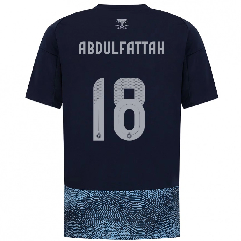 Danxen Hombre Camiseta Abdulfattah Adam #18 Marino Azul Celeste 2ª Equipación 2025/26 La Camisa México