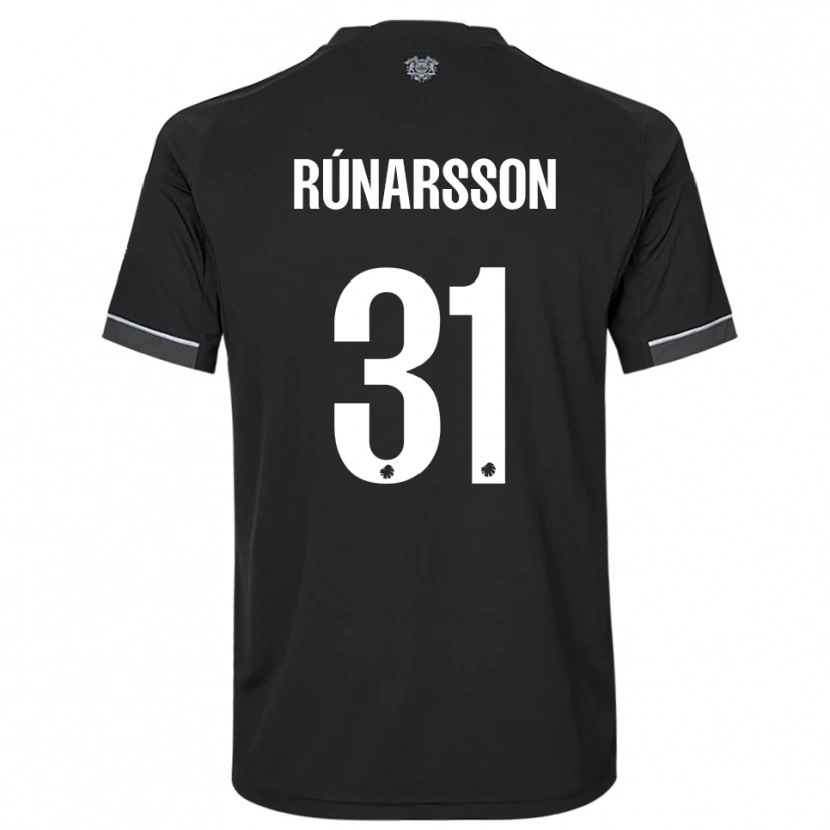 Danxen Hombre Camiseta Rúnar Alex Rúnarsson #31 Negro Blanco 2ª Equipación 2025/26 La Camisa México