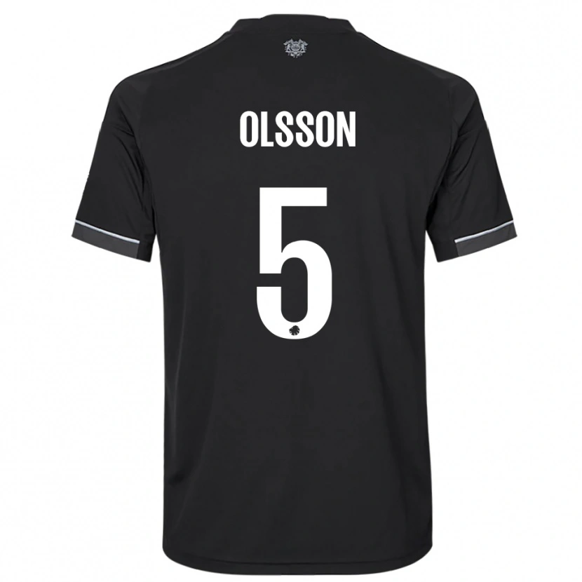 Danxen Hombre Camiseta Cornelius Olsson #5 Negro Blanco 2ª Equipación 2025/26 La Camisa México
