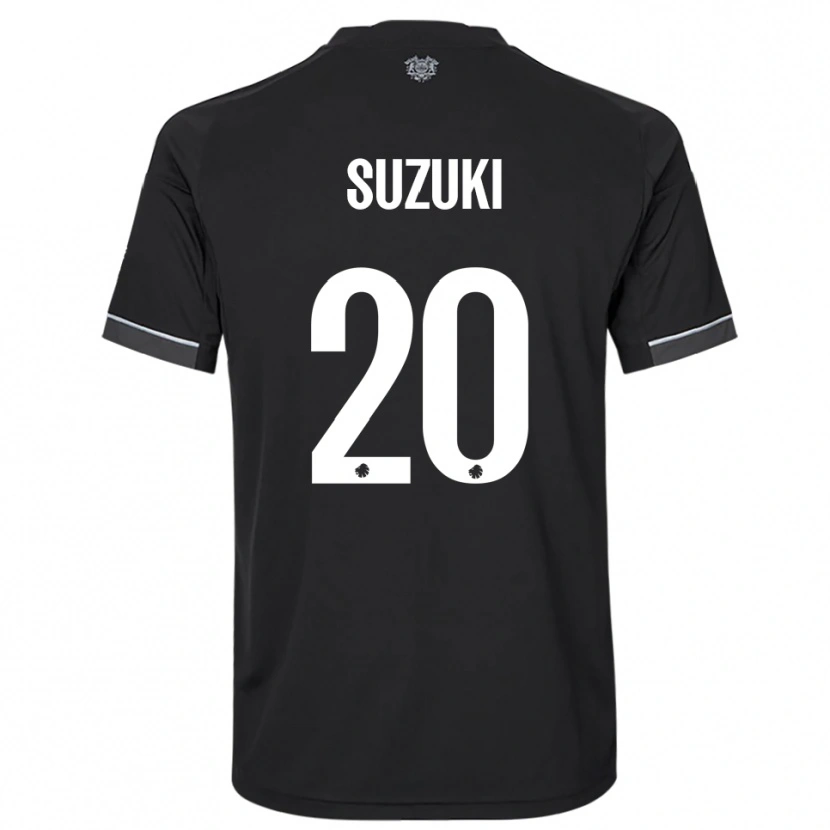 Danxen Hombre Camiseta Junnosuke Suzuki #20 Negro Blanco 2ª Equipación 2025/26 La Camisa México