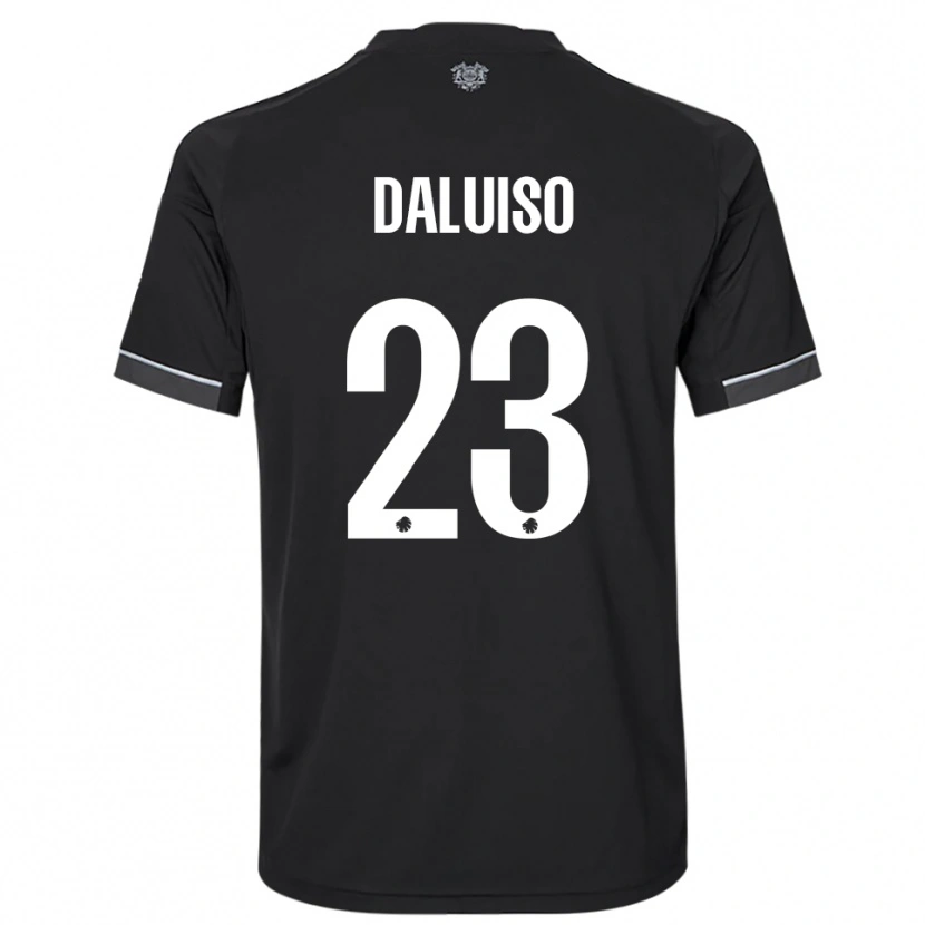 Danxen Hombre Camiseta Christoffer Daluiso #23 Negro Blanco 2ª Equipación 2025/26 La Camisa México