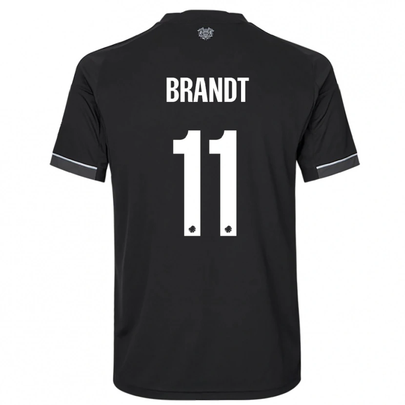 Danxen Hombre Camiseta Emma Brandt #11 Negro Blanco 2ª Equipación 2025/26 La Camisa México